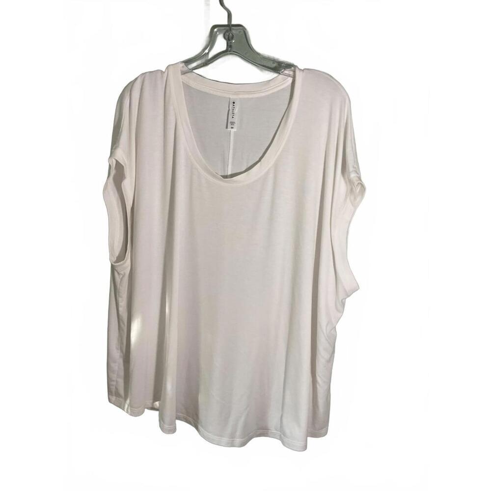 Athleta White Oversized Cropped Sleeveless T Shirt Size 3X - Picture 1 of 7